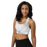 Feathers All-Over Longline Sports Bra