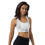 Feathers All-Over Longline Sports Bra